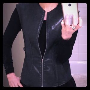 MM6 Maison Martin Margiela coated denim vest